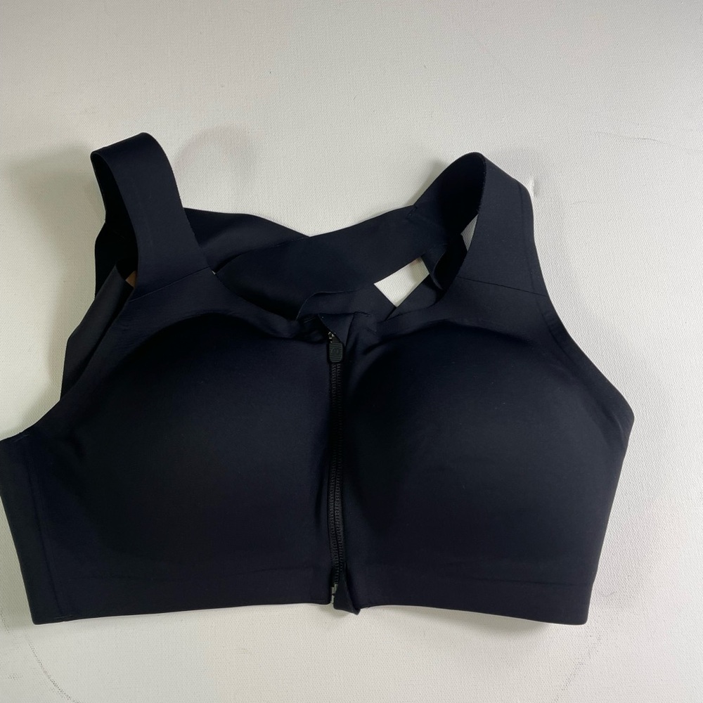 Lululemon Women’s Enlite Front Zip Closure Sports Bra 38C Black High Support - Picture 5 of 12